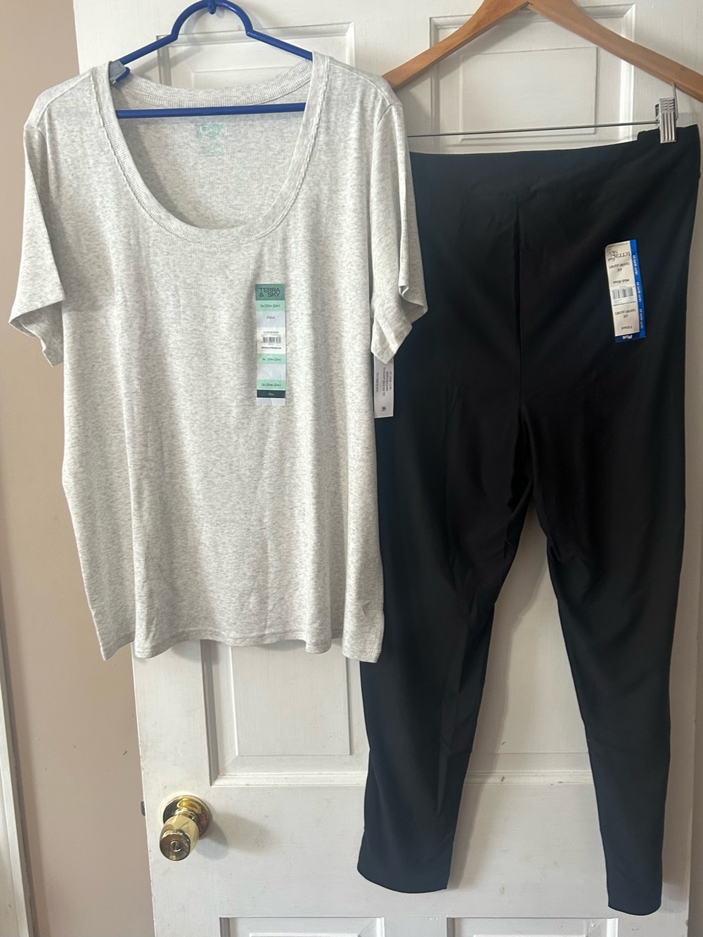 women’s terra & sky leggings with shirt size 2x brand new